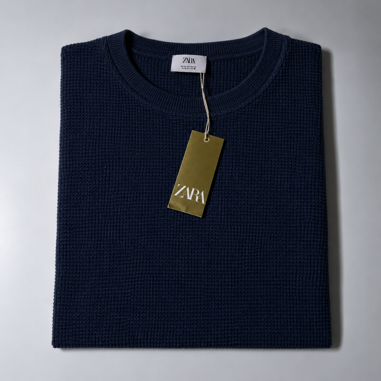 Suéter Zara Azul-marinho Texturizado